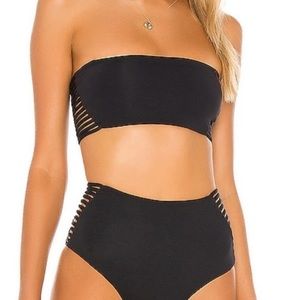 L*Space black Kit Bikini Top Womens size M